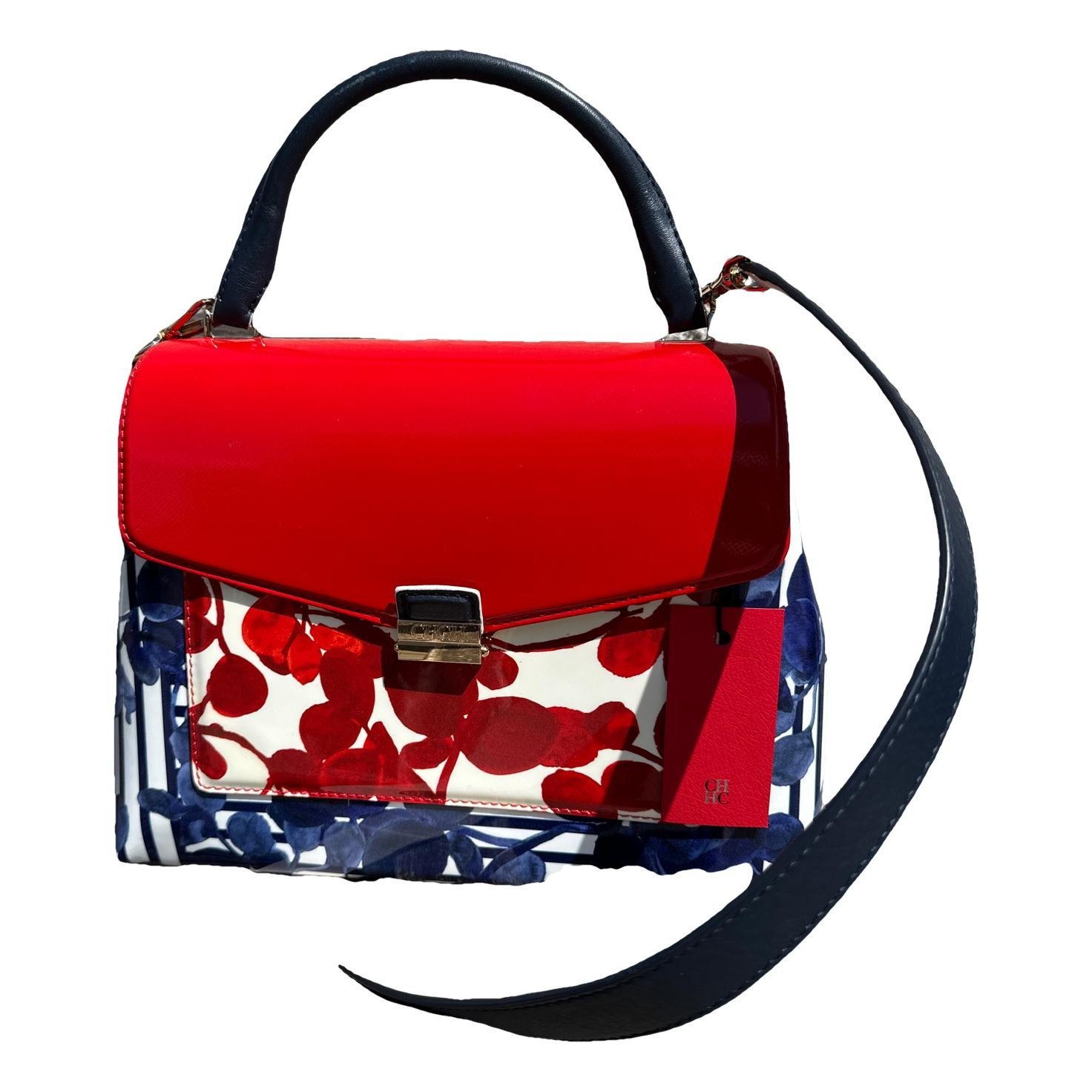Patent leather handbag