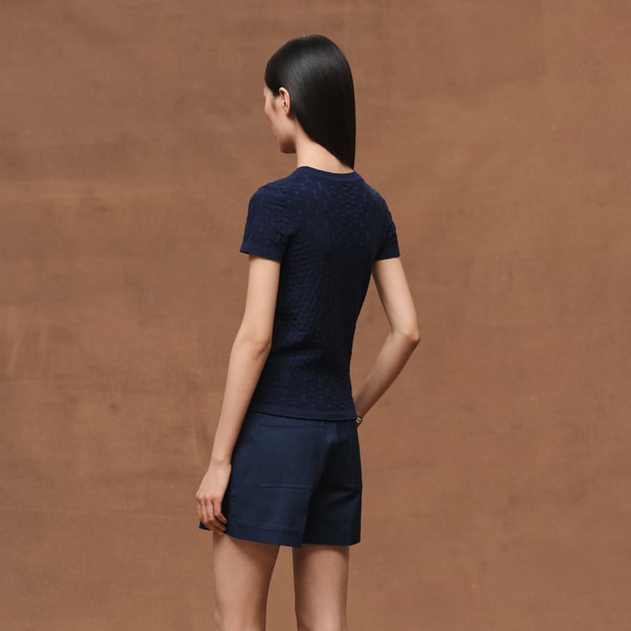 Bleu Outremer "Medor" Short-sleeve Sweater