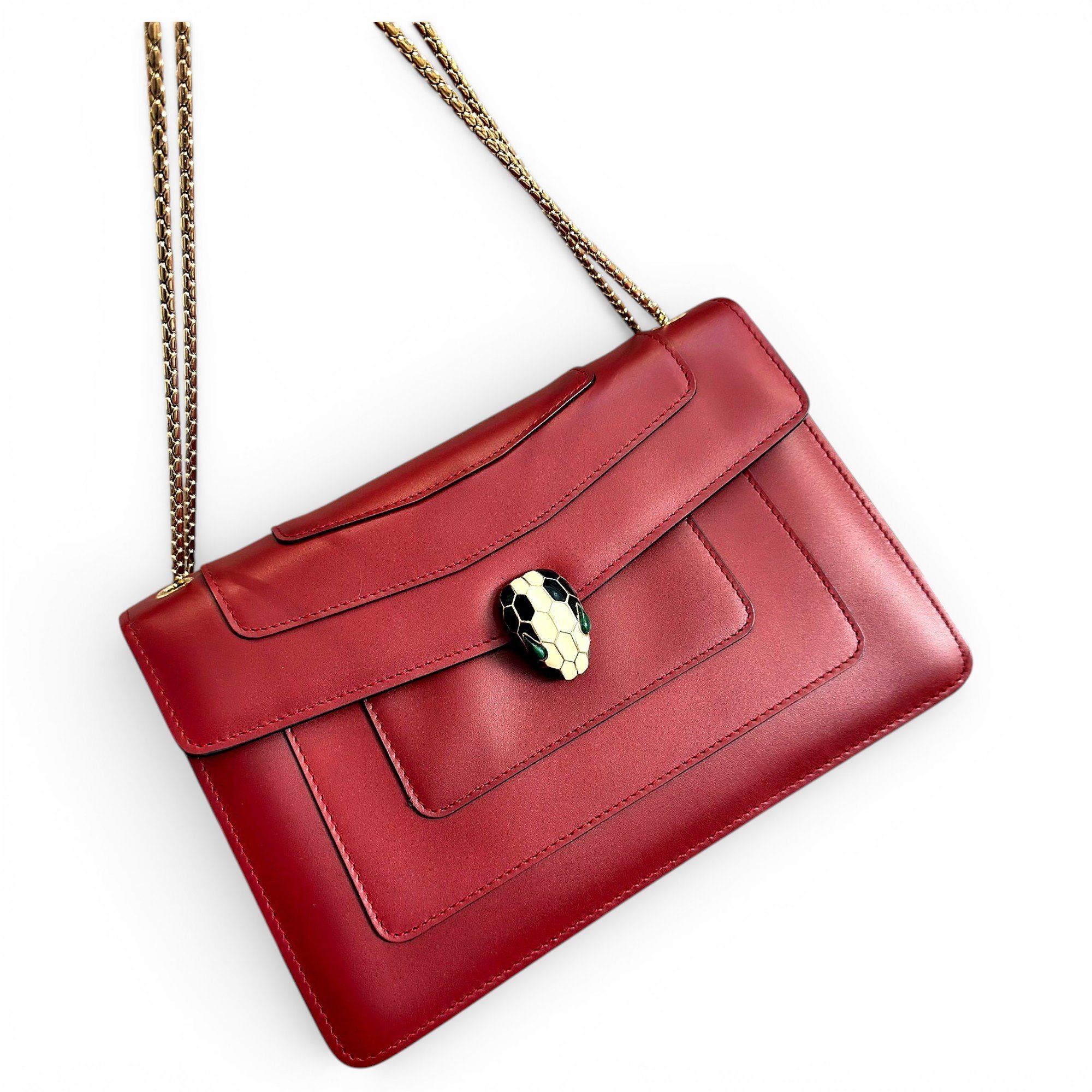 Serpenti leather handbag