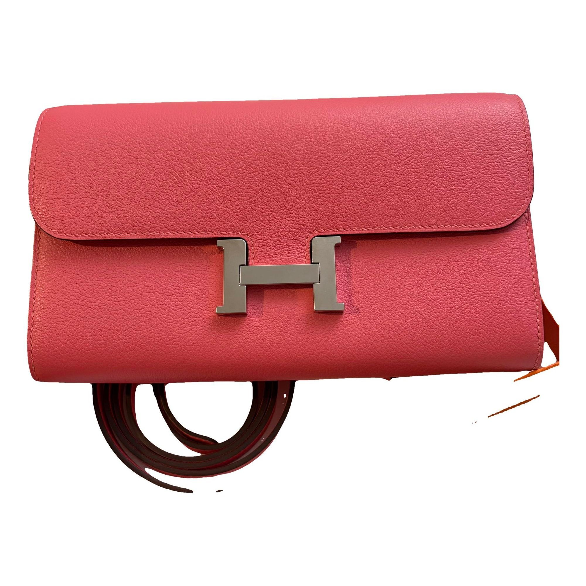 Leather clutch bag