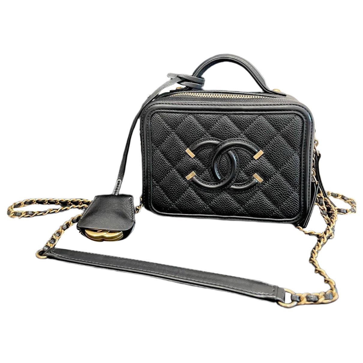 Vanity leather handbag