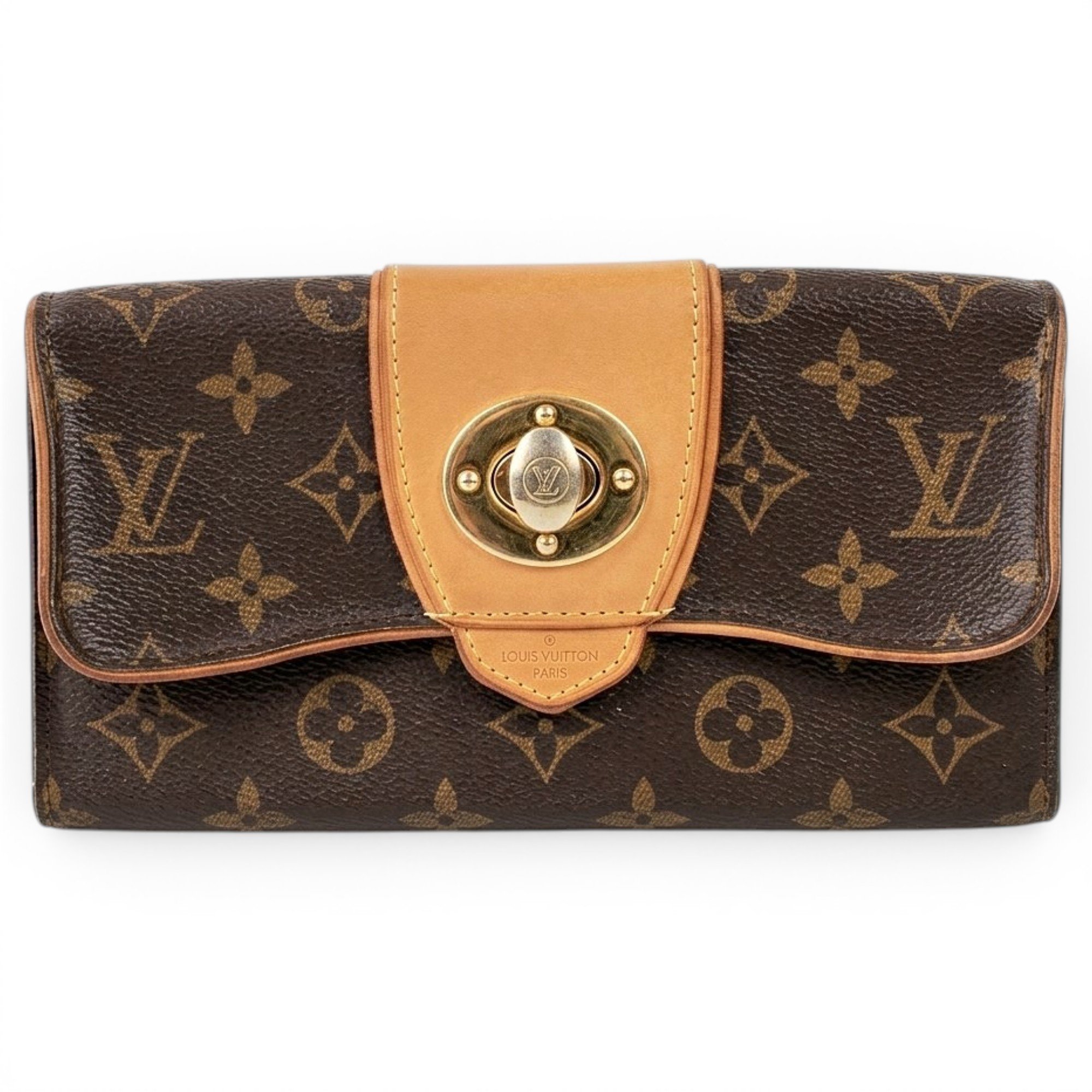 Leather clutch bag