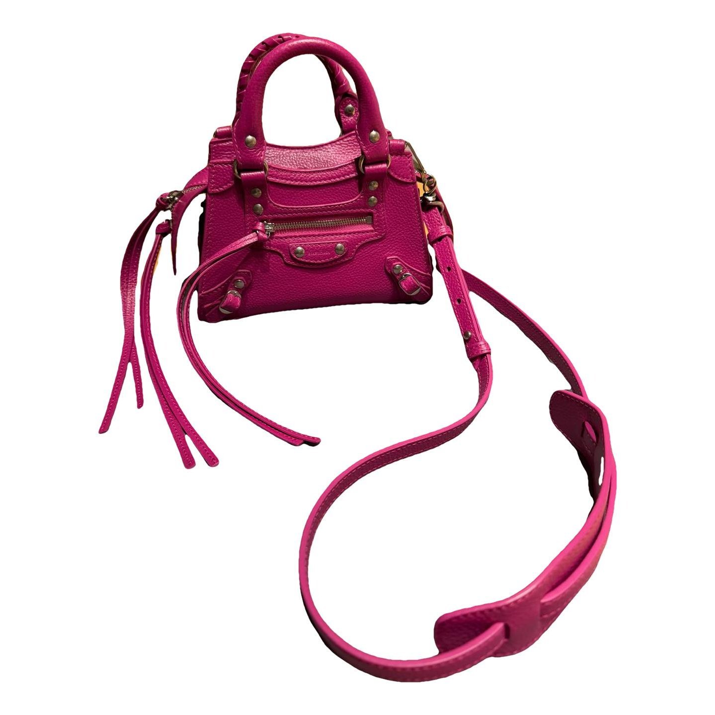 City leather handbag