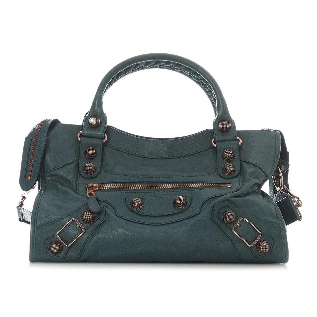 City leather handbag