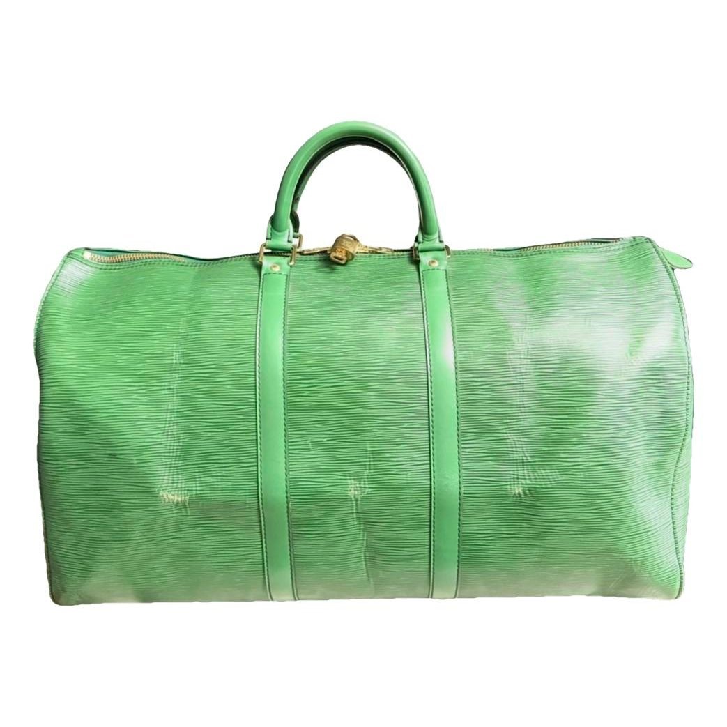 Keepall patent leather travel bag
