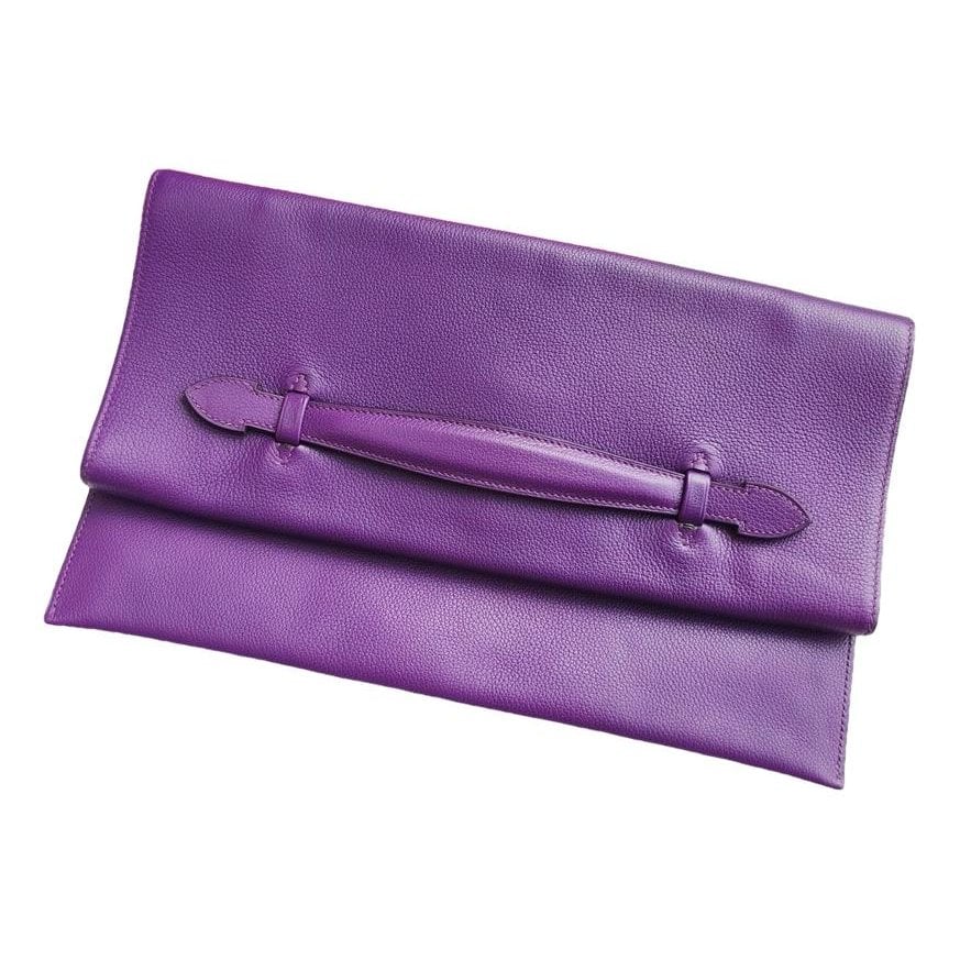 Hermes Pliplat Handbag Ultraviolet Evercolor Leather 2014