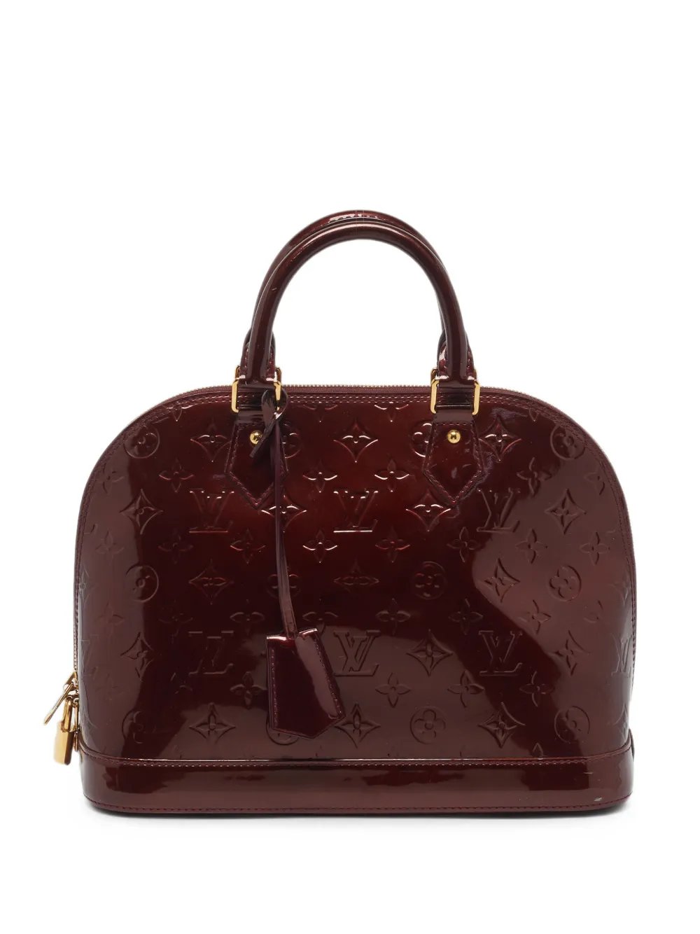Alma PM Monogram Vernis leather tote bag