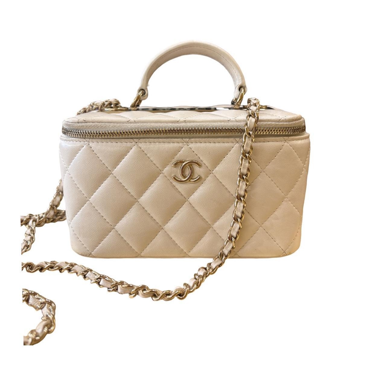 Vanity leather handbag
