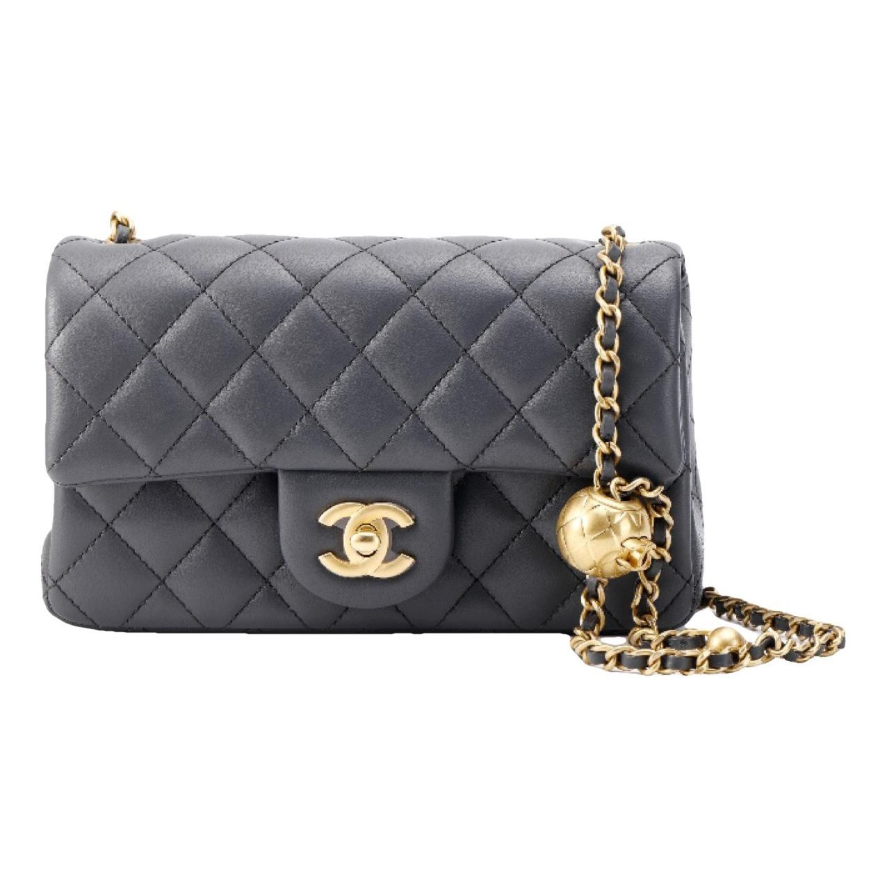 Trapezio leather handbag
