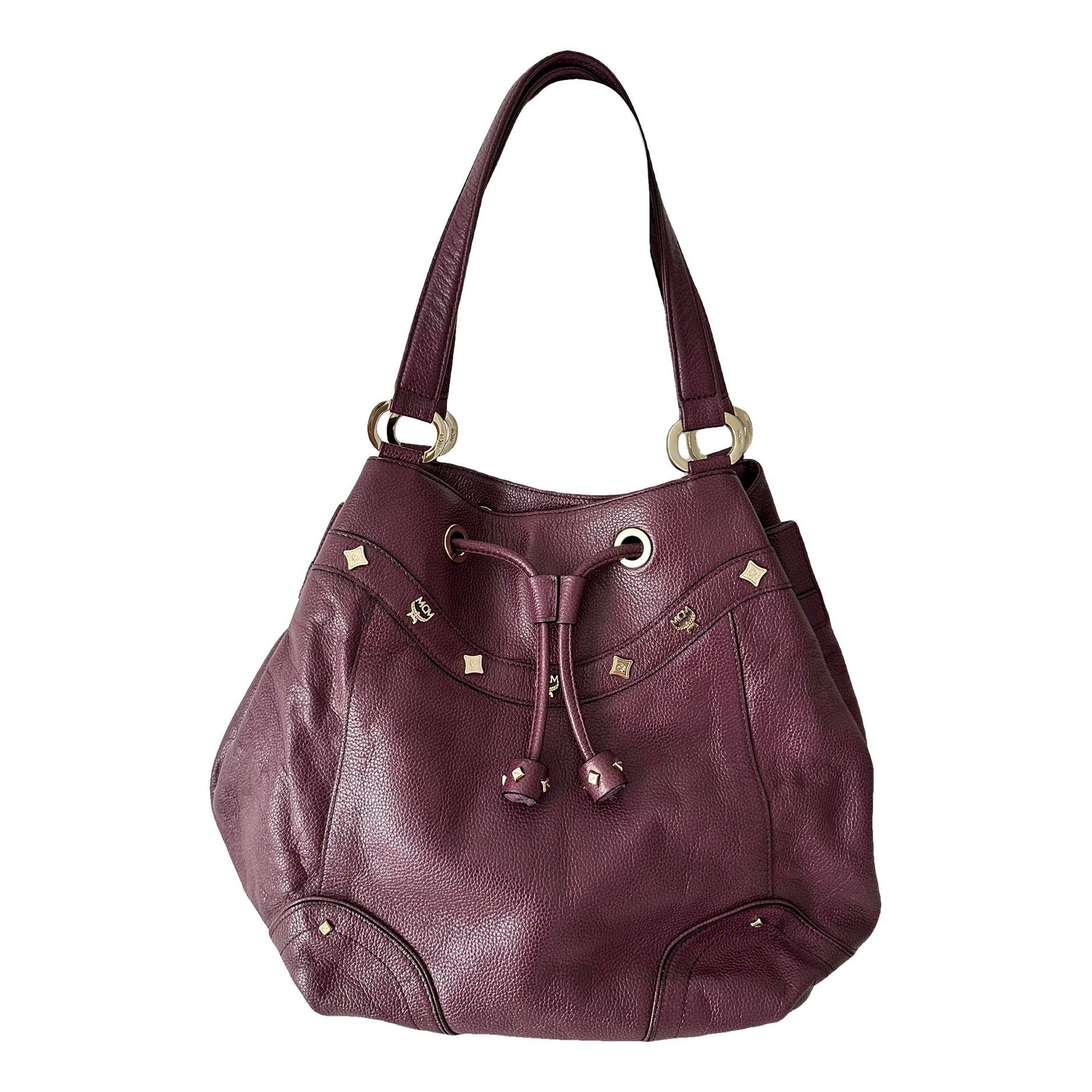 Heritage Drawstring leather handbag