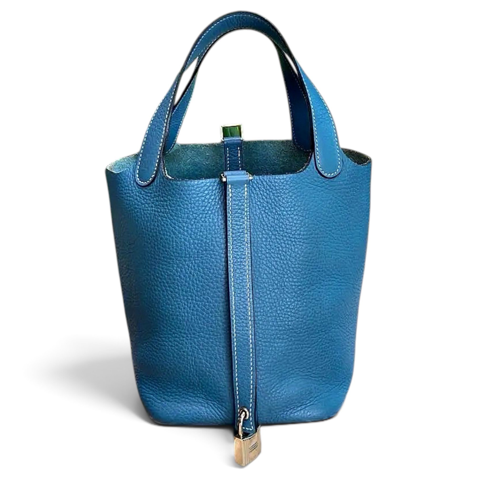 Picotin leather tote