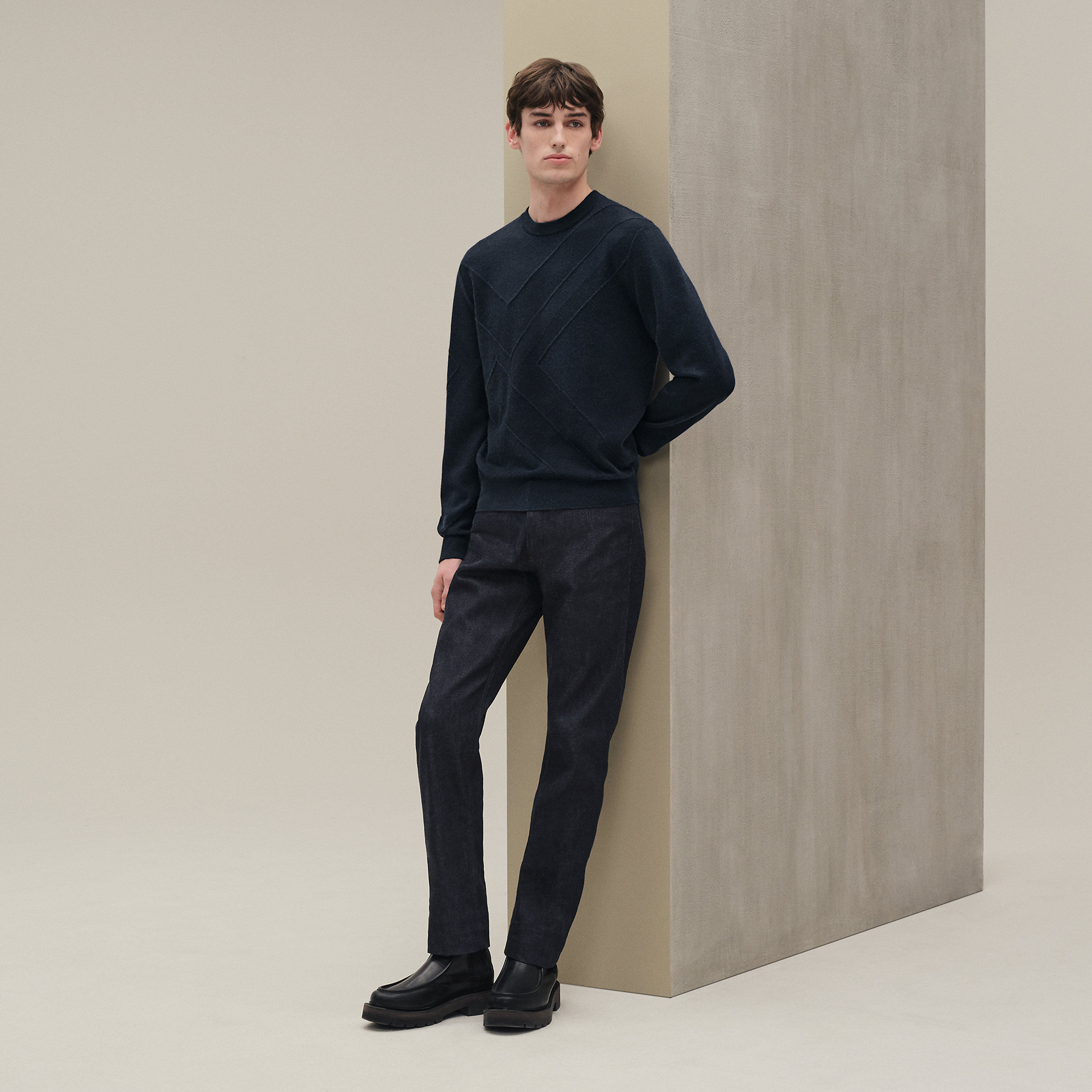 Cashmere "Casaque ombree" crewneck sweater