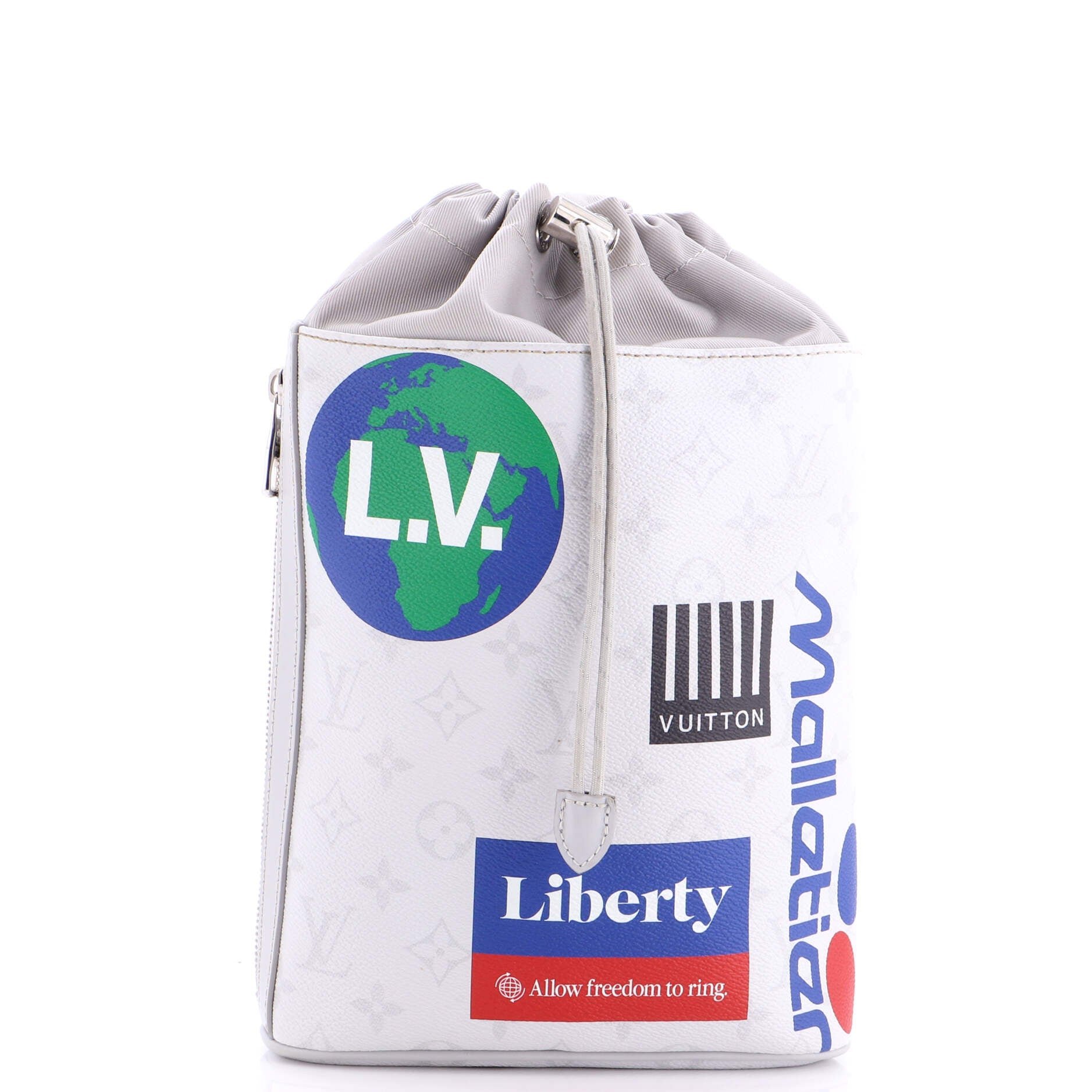 Chalk Sling Bag Limited Edition Logo Story Monogram Canvas