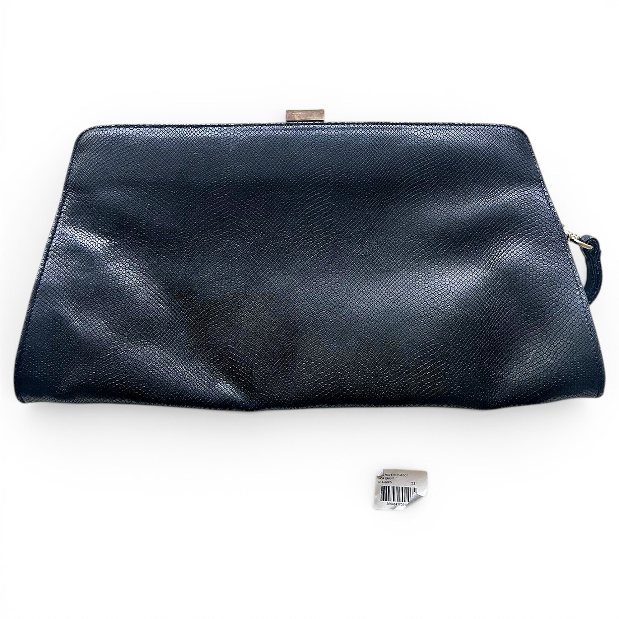 Leather clutch bag