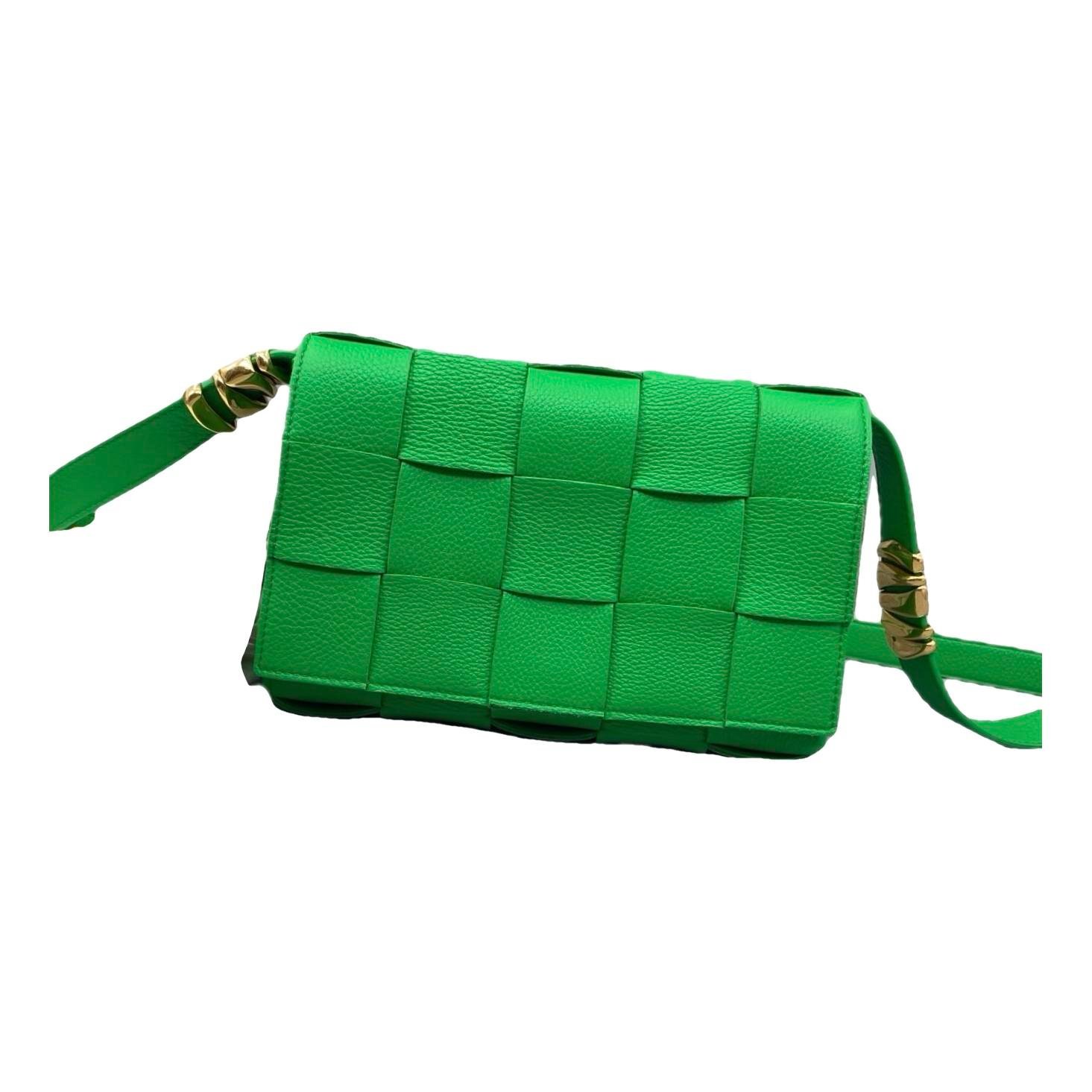 Cassette leather handbag