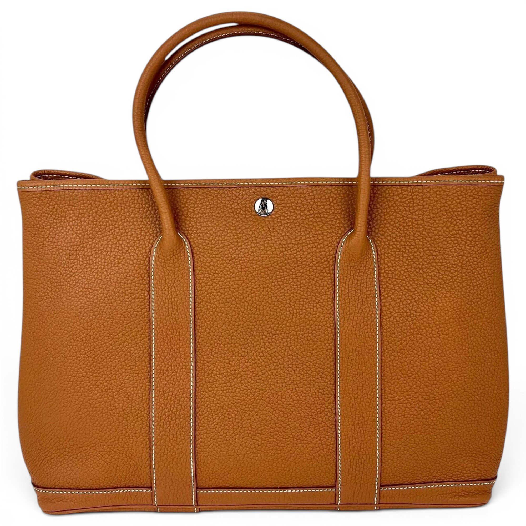 Hermes Garden Party 36 Handbag Negonda Leather 0726