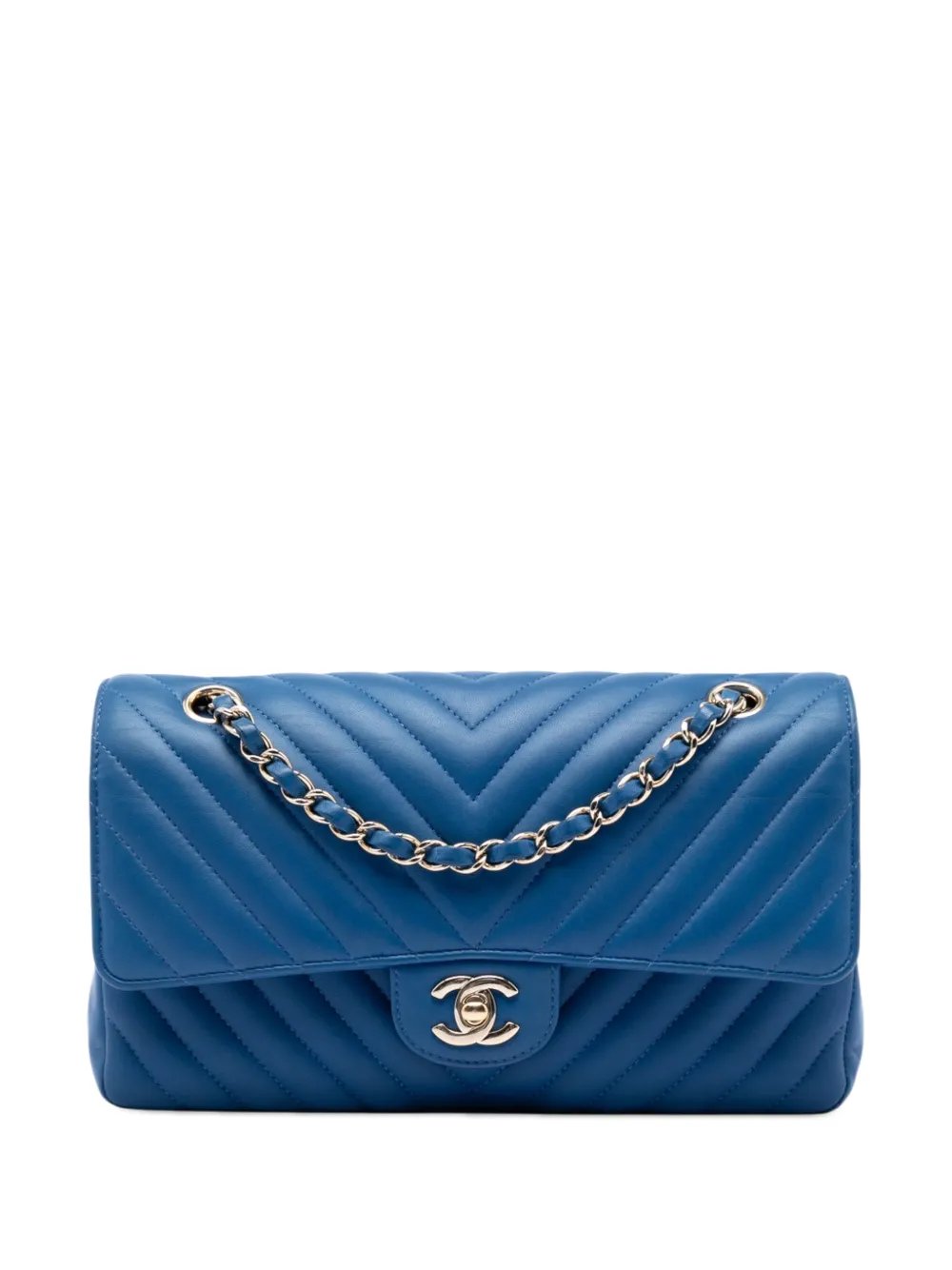 2019 Medium Classic Chevron Lambskin Double Flap shoulder bag