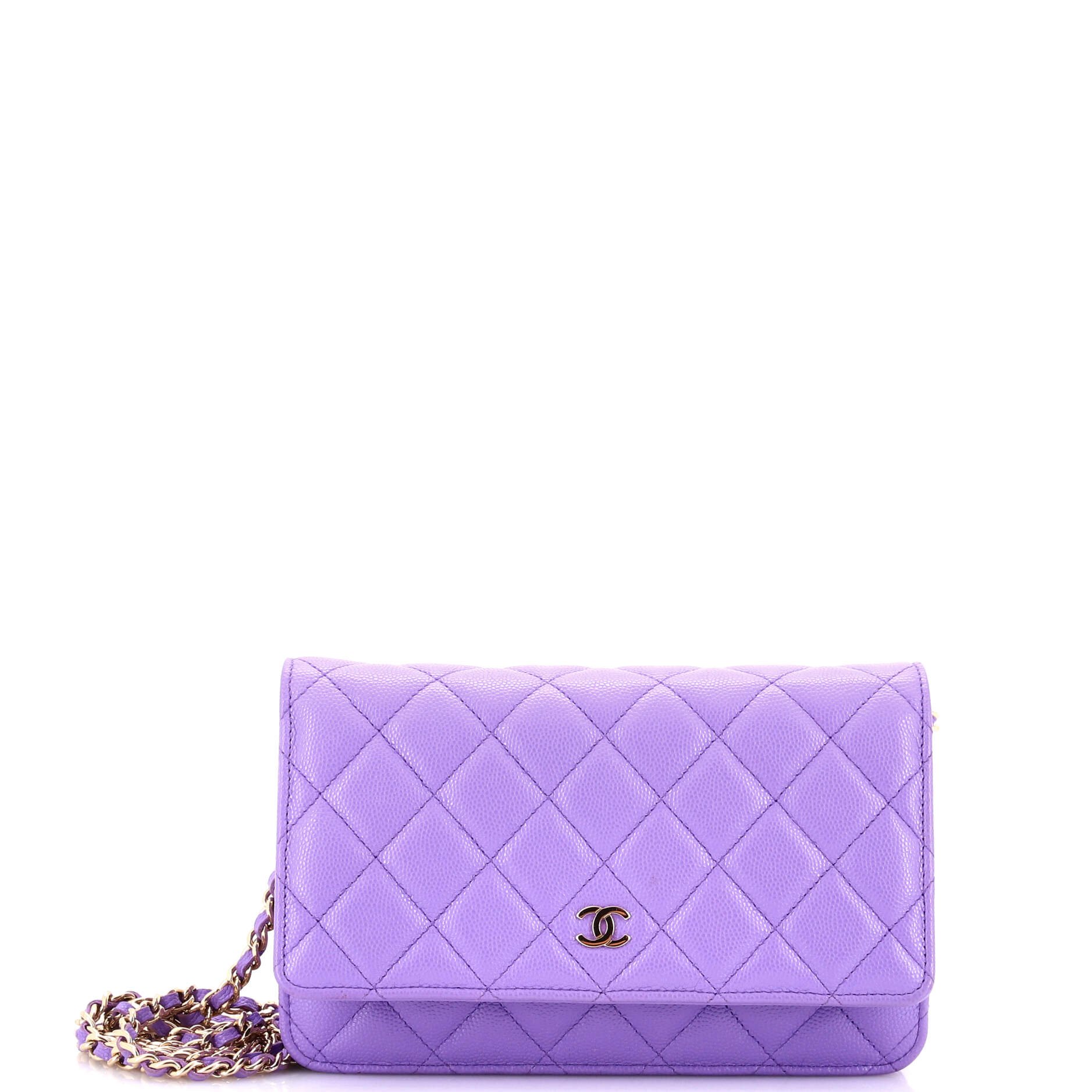 Wallet on Chain Quilted Caviar