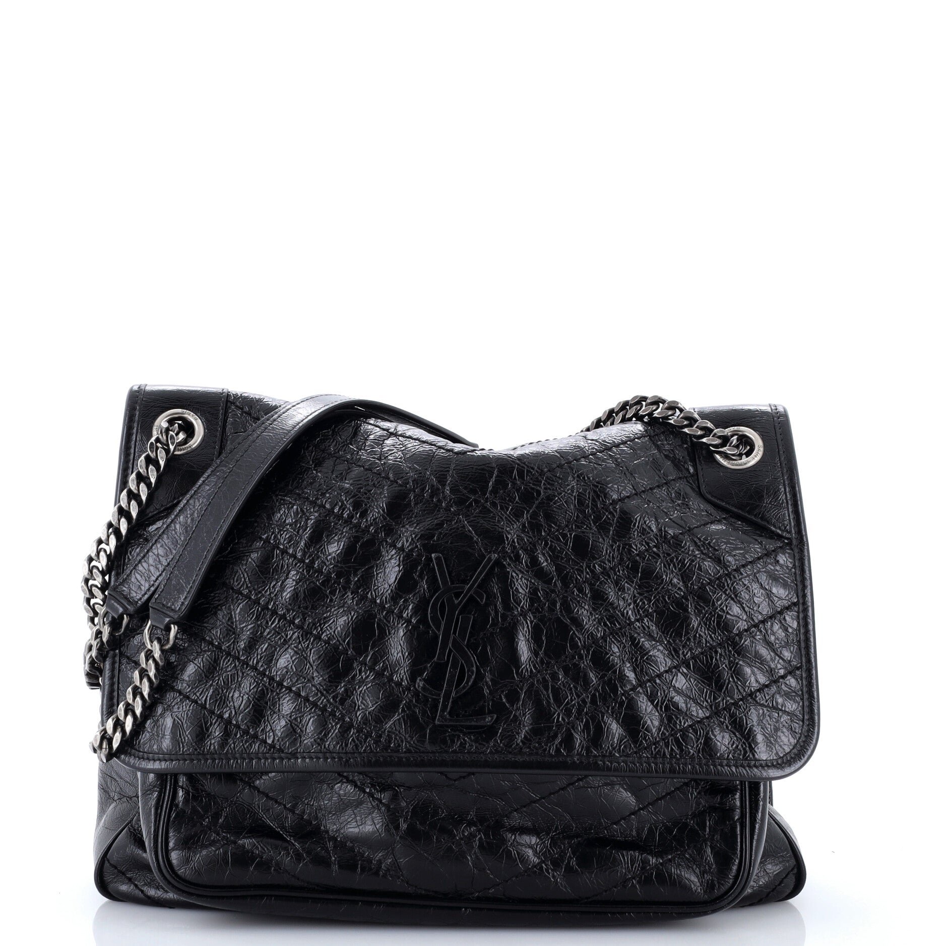 Niki Chain Flap Bag Matelasse Chevron Leather Medium