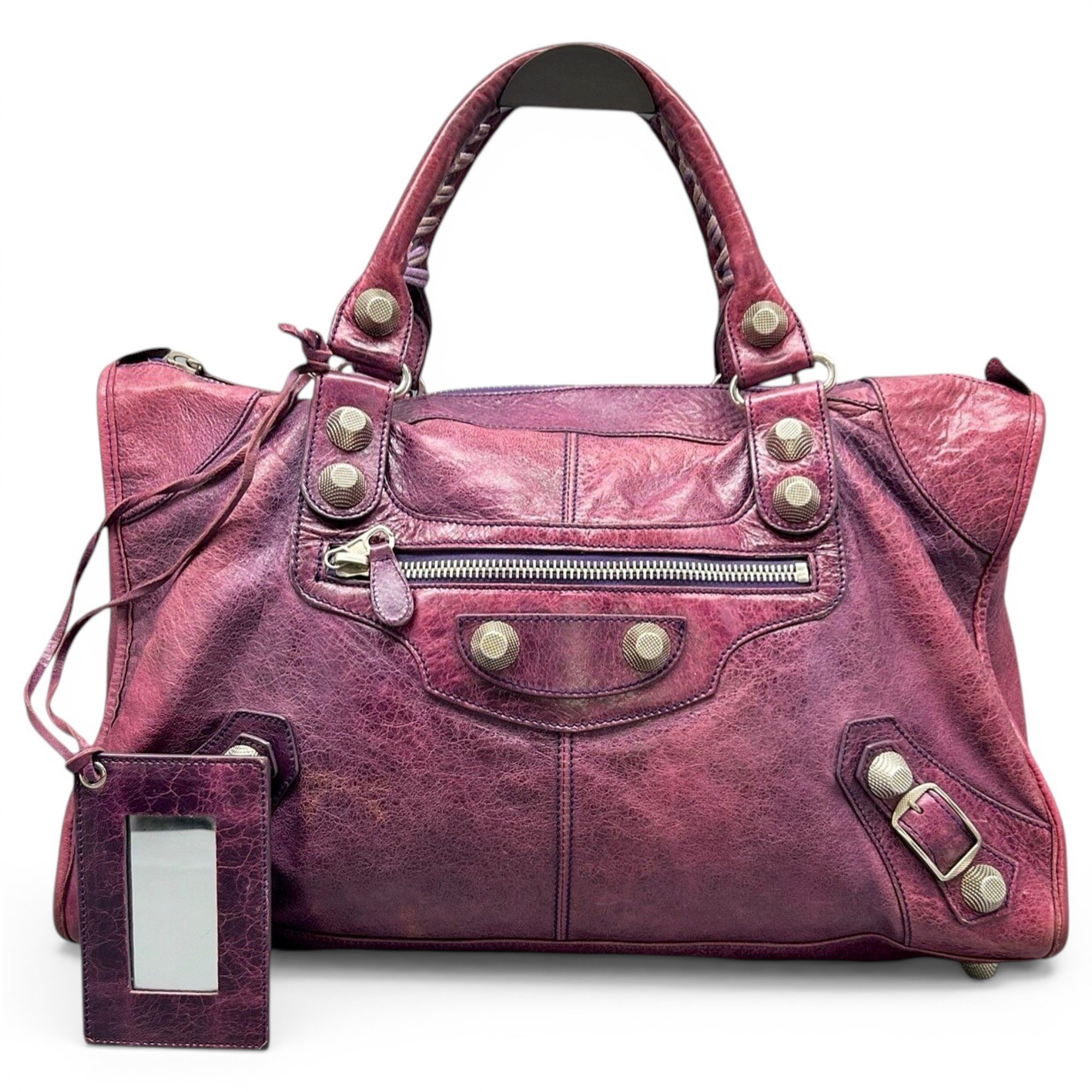 City leather handbag