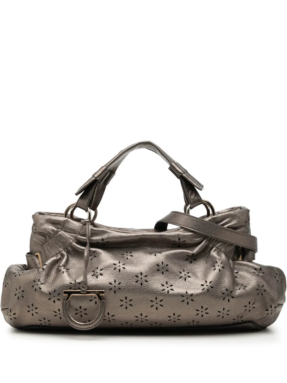2010-2026 Perforated Metallic Calfskin Gancini satchel