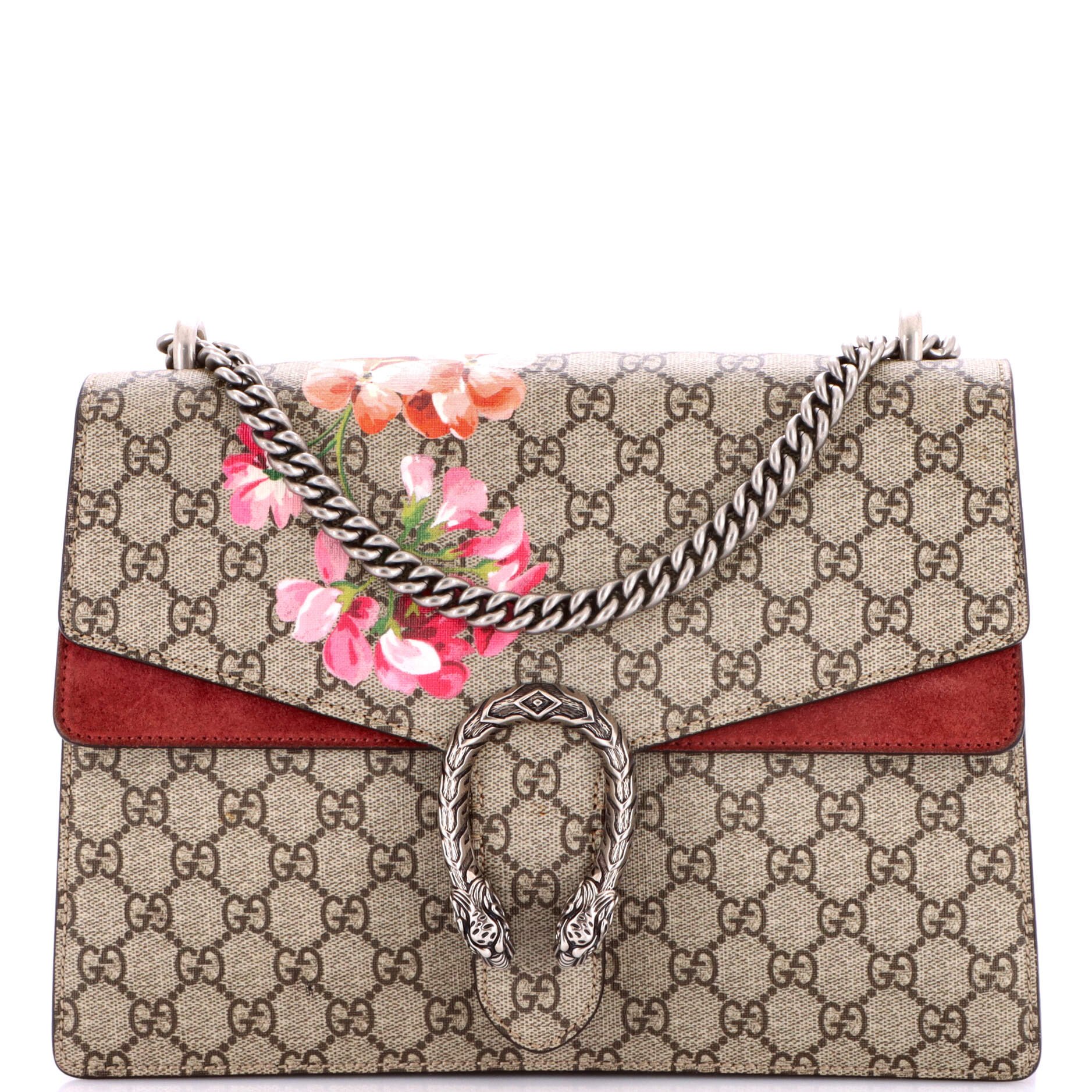 Dionysus Bag Blooms Print GG Coated Canvas Medium