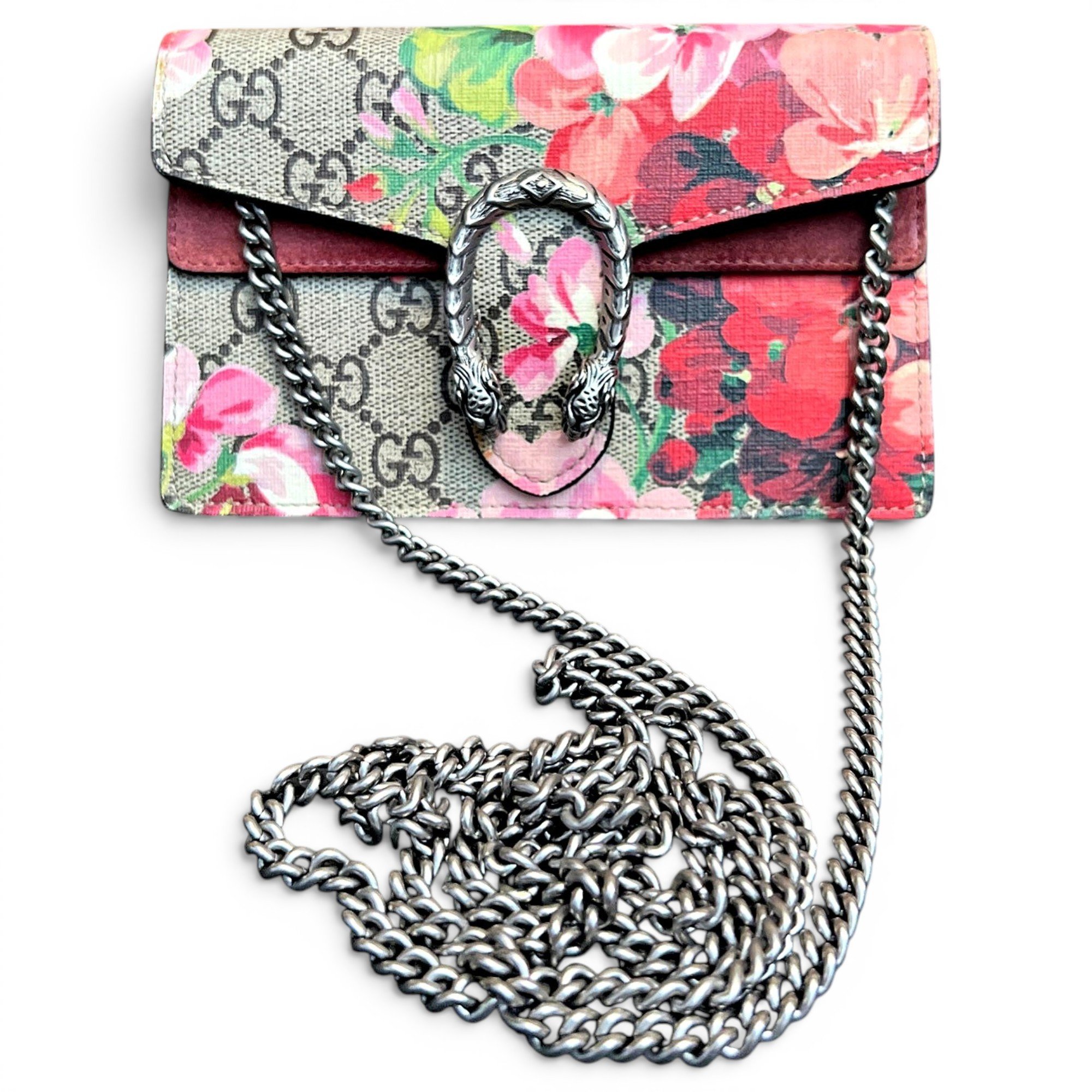 Dionysus Super Mini patent leather crossbody bag