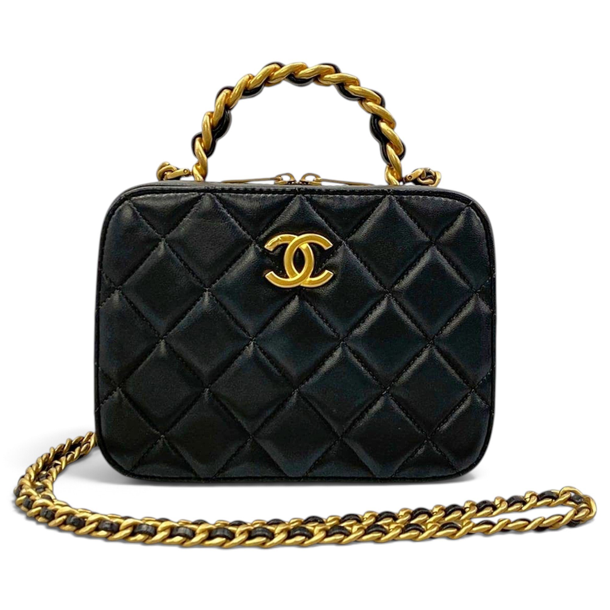 Leather vanity case