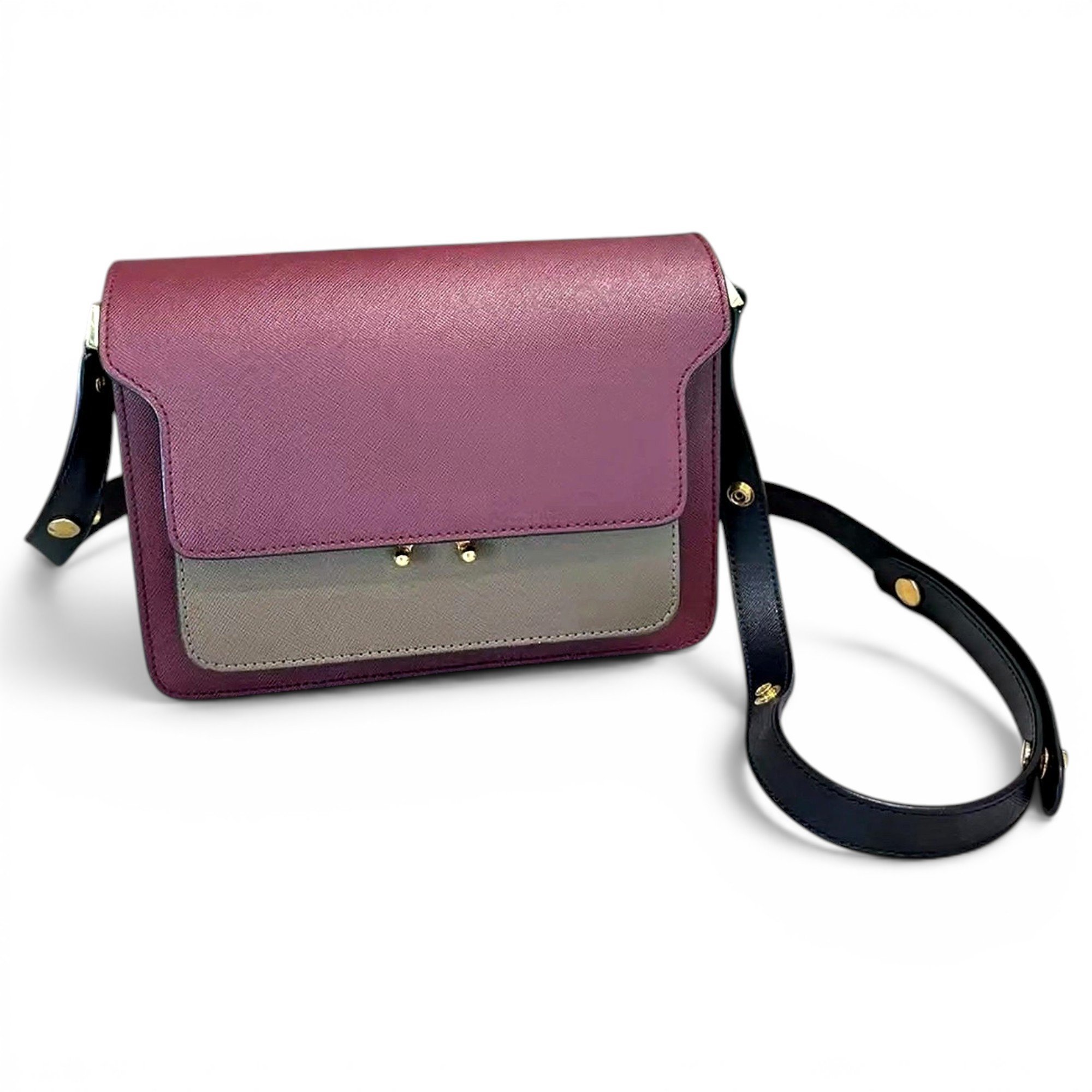 Trunk leather handbag