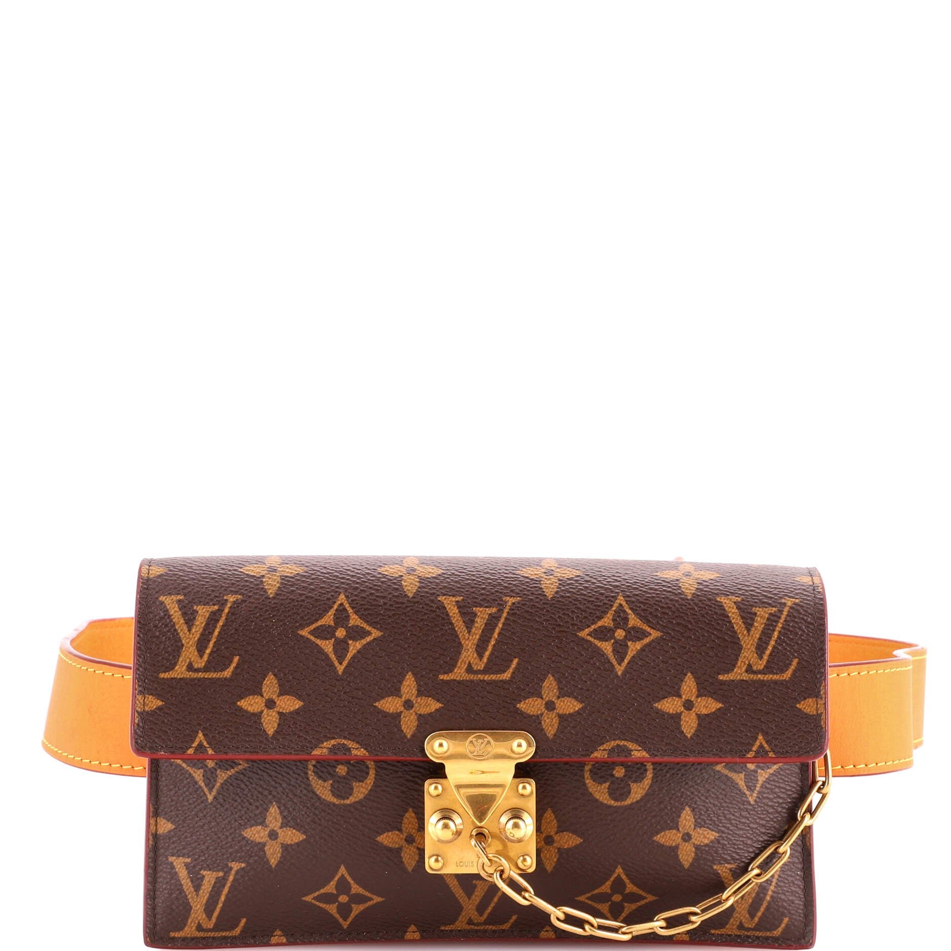 S Lock Belt Pouch Monogram Canvas
