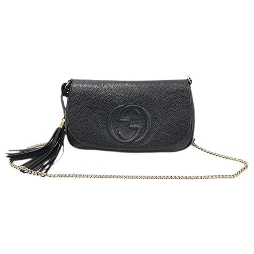 Leather clutch bag
