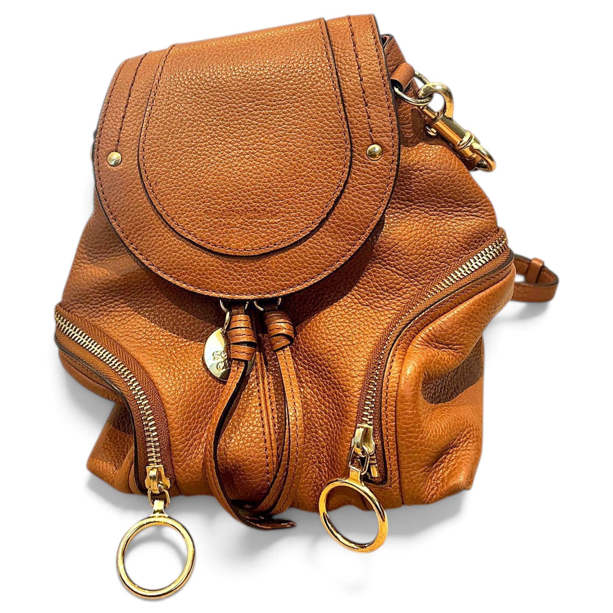 Leather backpack