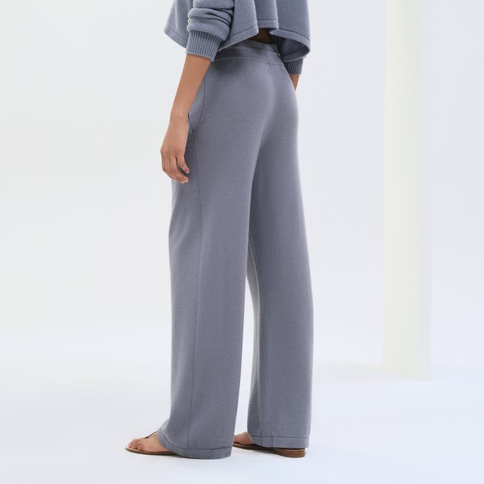 Bleu Cordiérite Cashmere Pants