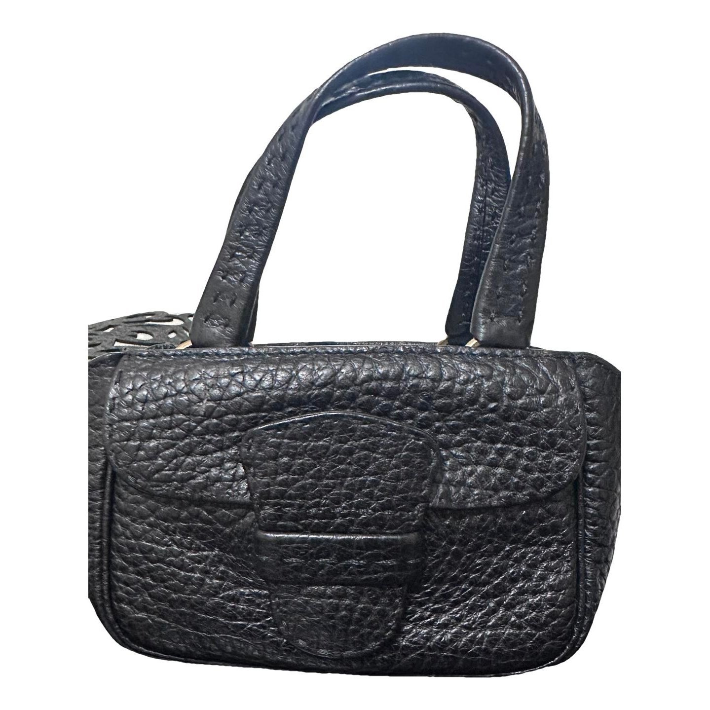 Bowling leather handbag