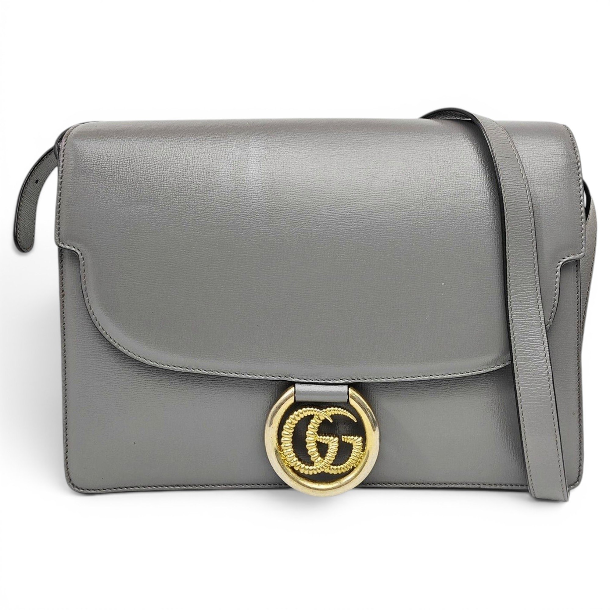 GG Ring leather handbag