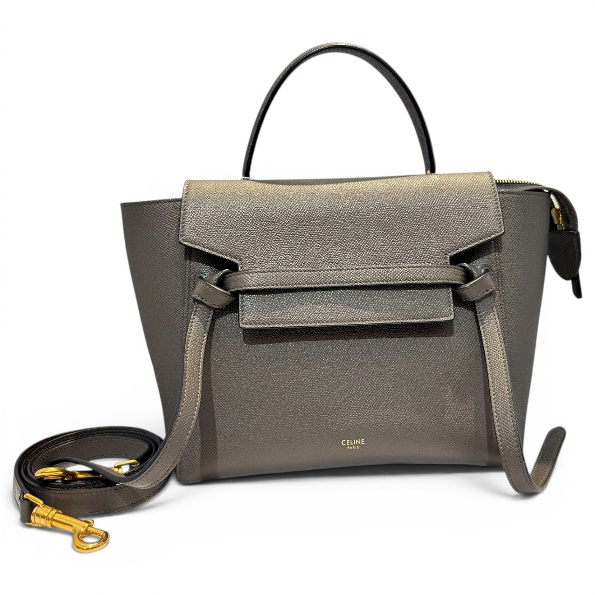 Belt leather handbag