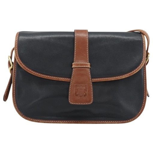 Case flap leather handbag