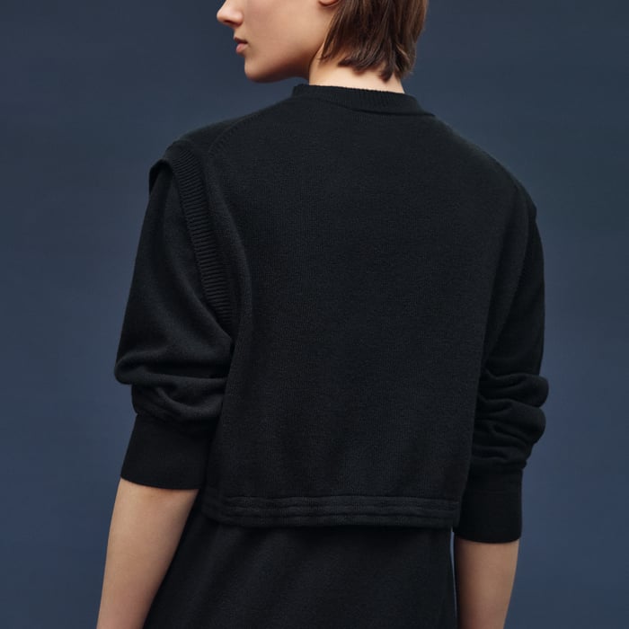 Noir Mid-length Cashmere Dress