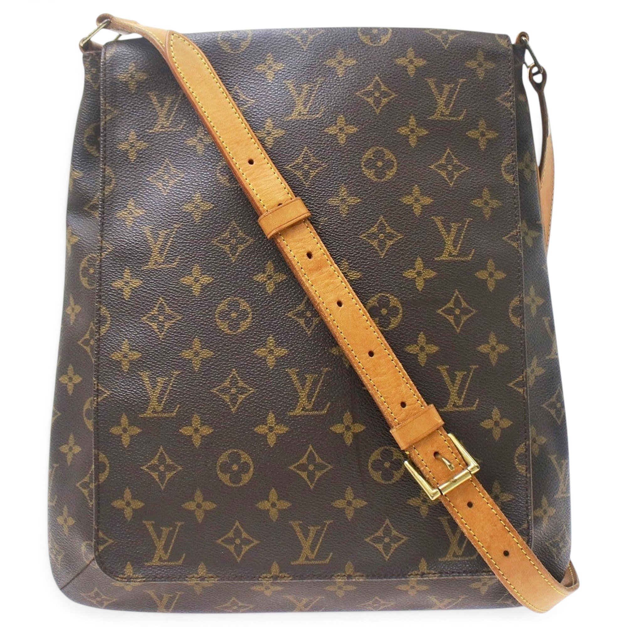 Musette cloth handbag