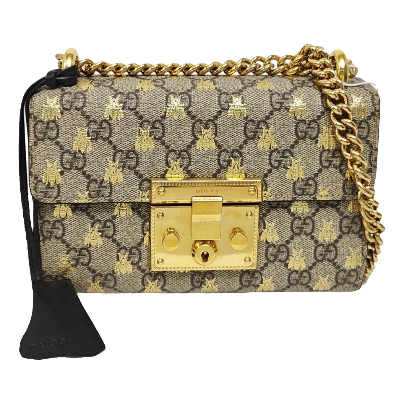 Padlock leather handbag