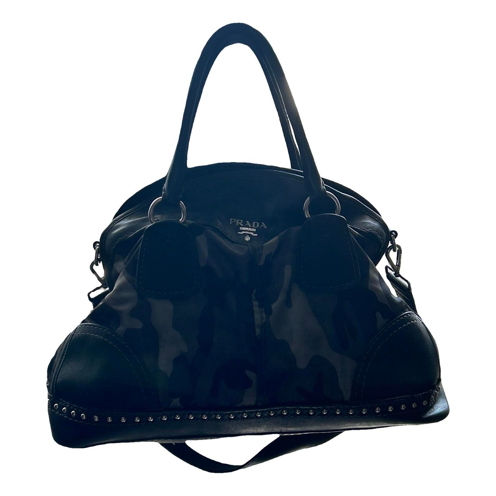 Cargo leather handbag