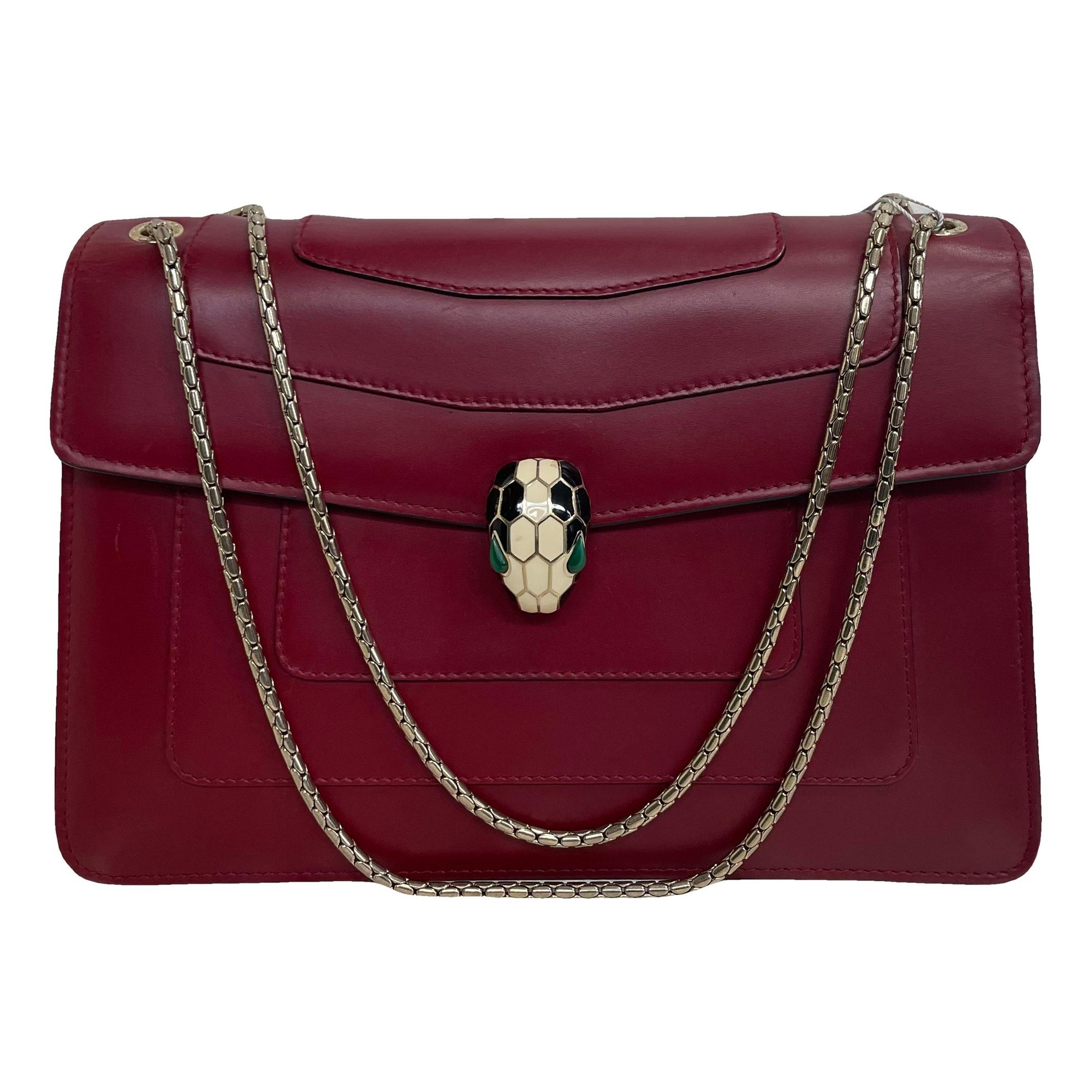 Serpenti leather handbag