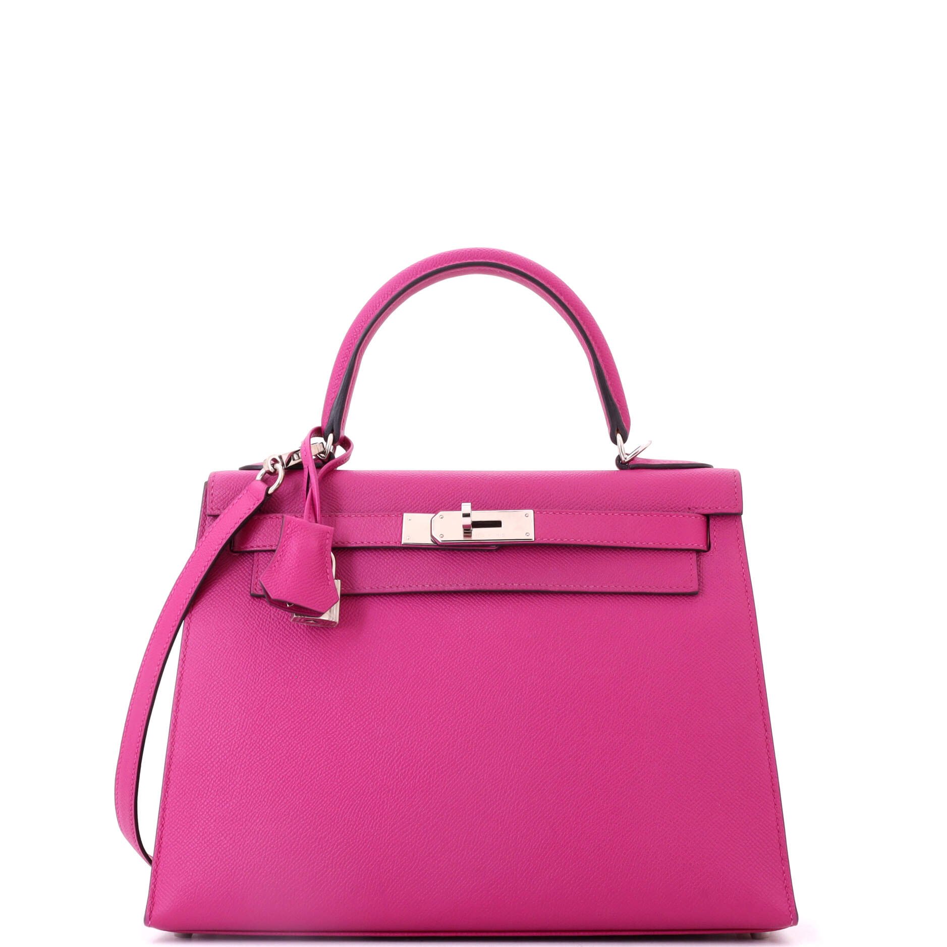 Kelly Handbag Rose Pourpre Epsom with Palladium Hardware 28