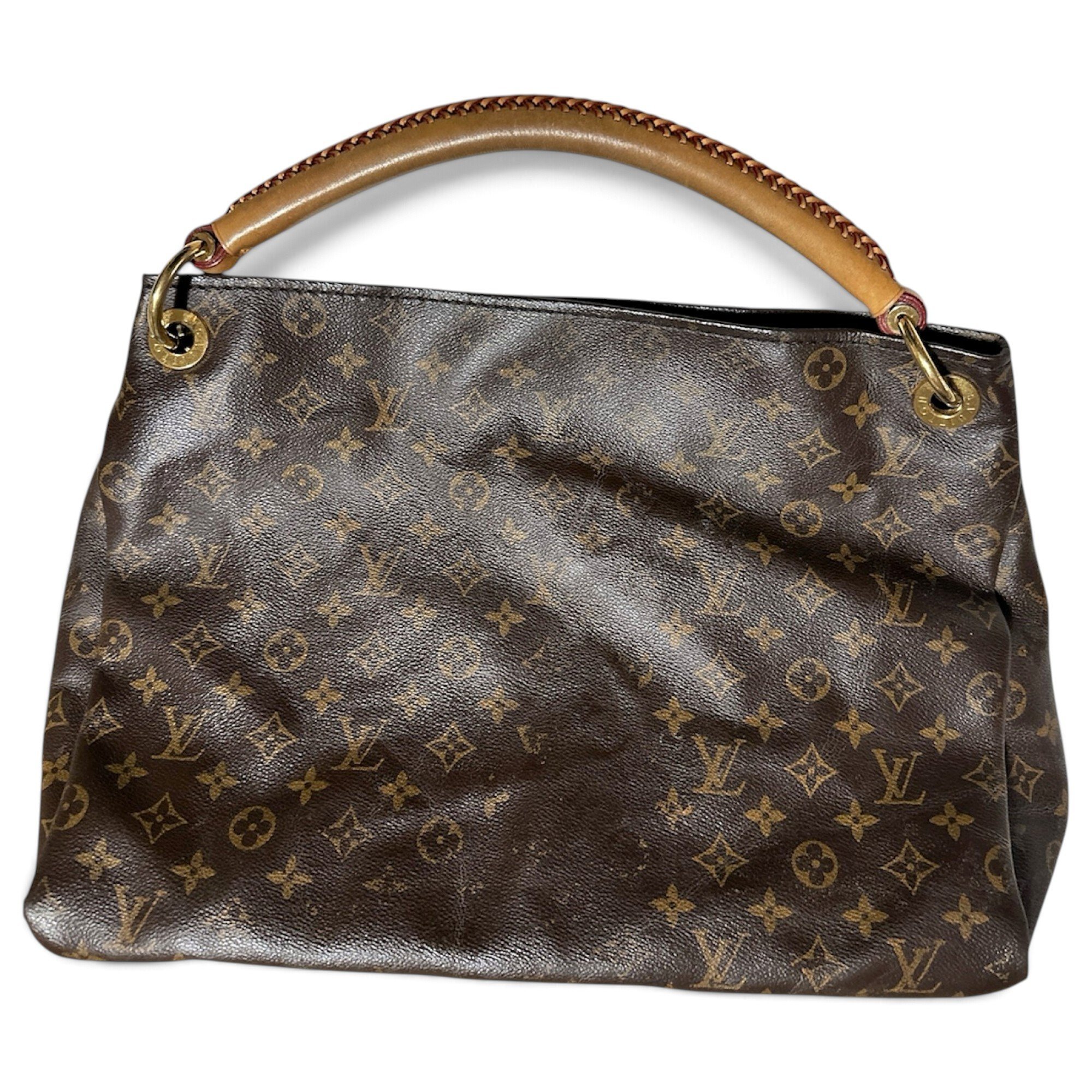 Artsy leather handbag