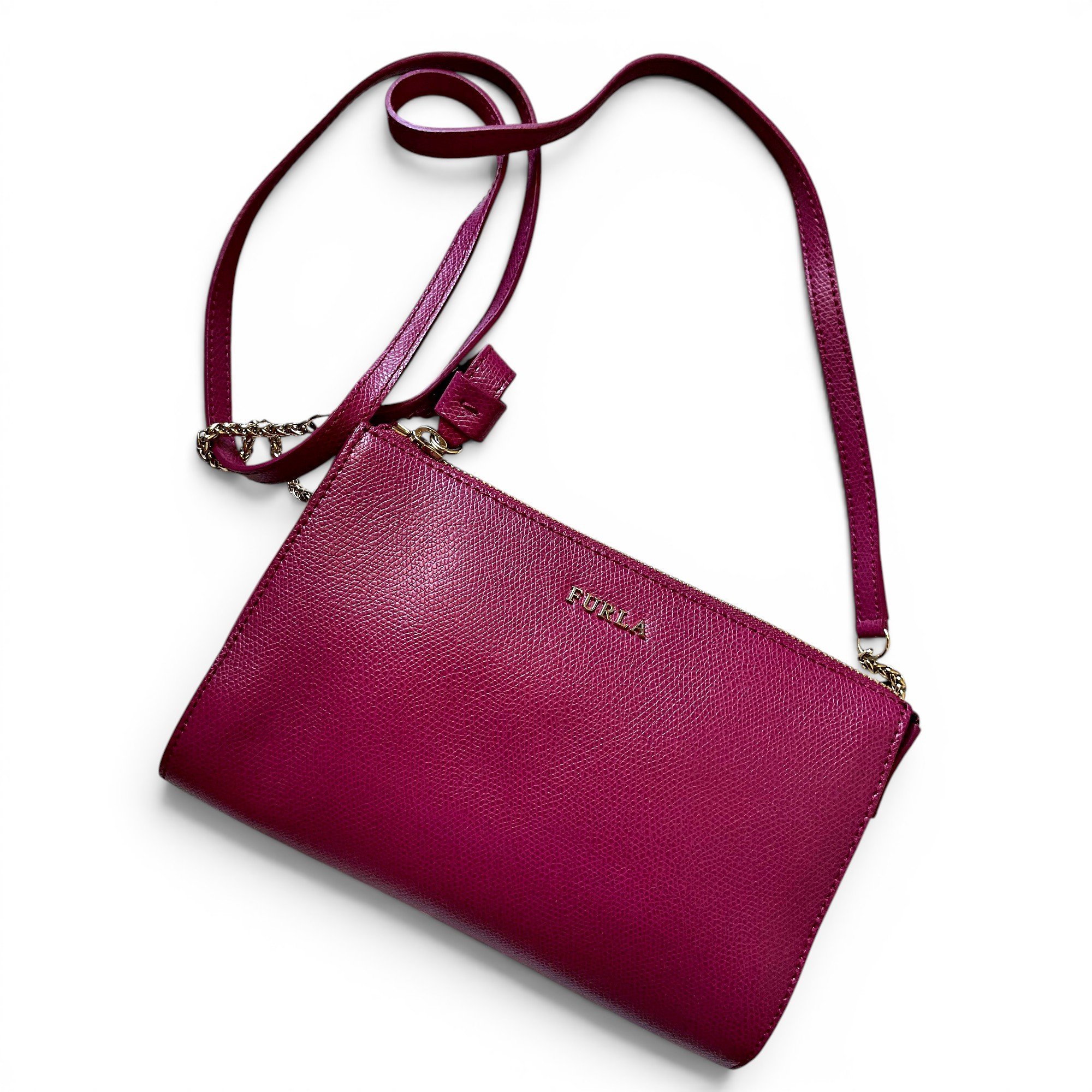 Leather clutch bag