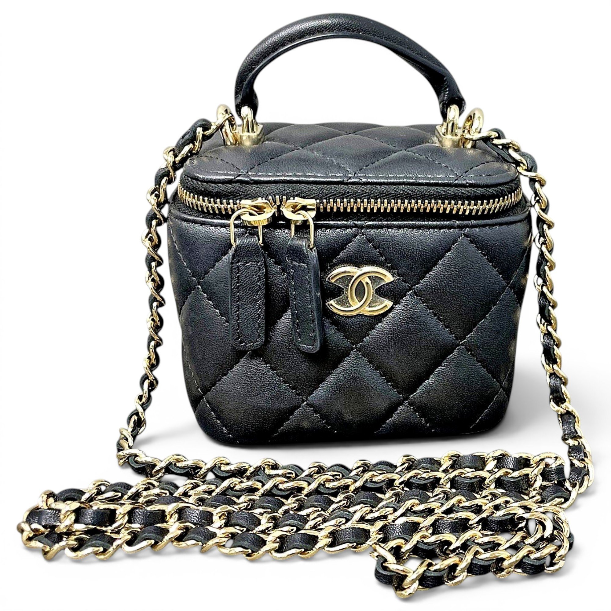 Trendy CC Vanity leather handbag