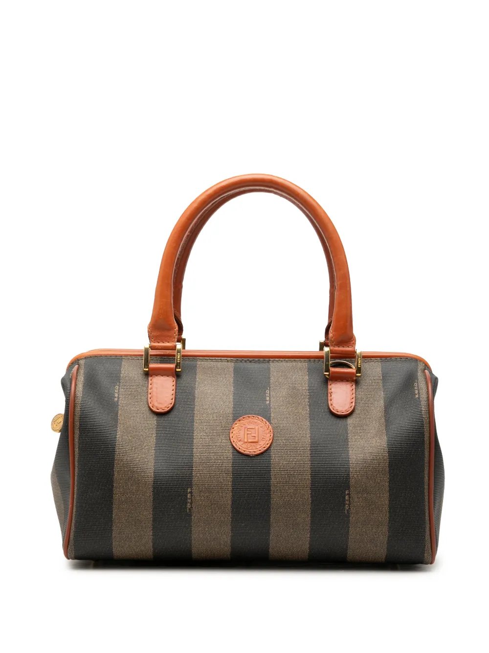 20th Century Pequin Coated Canvas boston bag