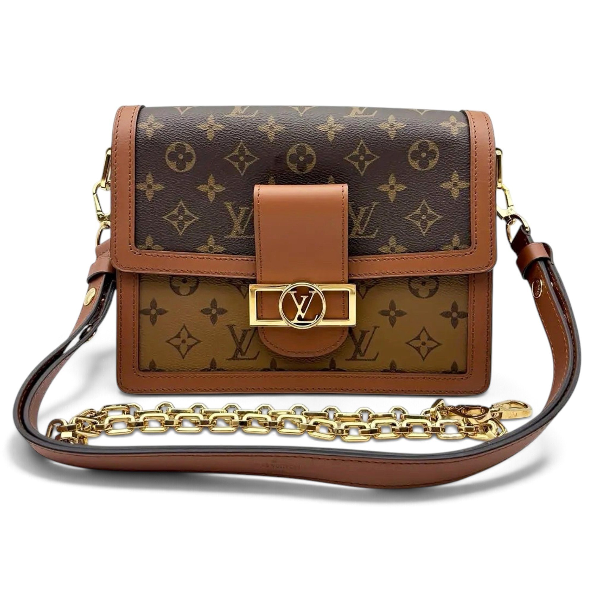 Dauphine leather handbag
