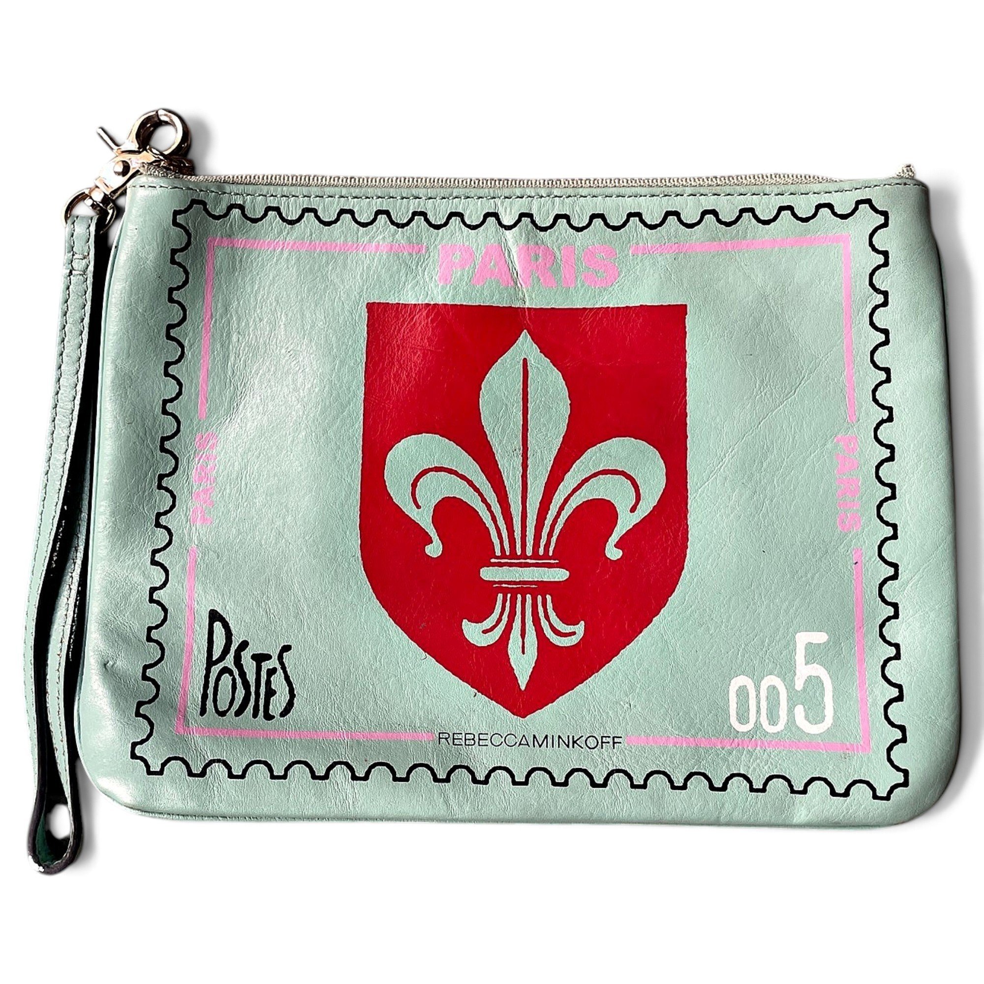 Leather clutch bag