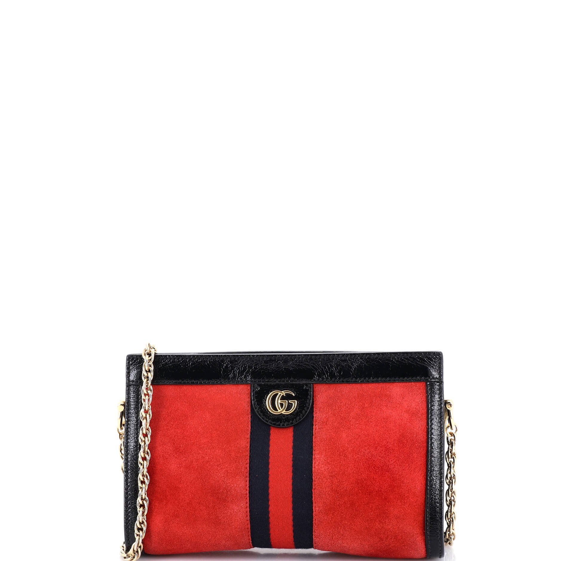 Gucci Ophidia Chain Shoulder Bag Suede Small